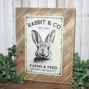NEW RABBIT & CO. Farms & Feed Farmhouse Bunny Rabbit Wall Decor